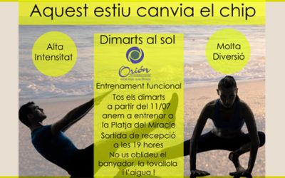 Cada martes entrenamiento funcional en la Playa del Miracle !!